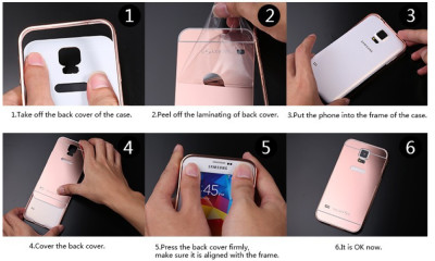 Други Бъмпъри за телефони Луксозен алуминиев бъмпър с огледален гръб за Samsung Galaxy Note 5 N920 розов